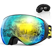 SKEY Gafas de esquí- Antivaho- Lentes Dobles protección UV- Gafas a Prueba de Viento para Deportes de Invierno- esquí…